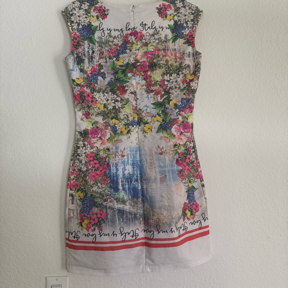 Floral Graphic Summer Dress with Italy Print Size US M-L Euro: XL - Picture 2 of 15